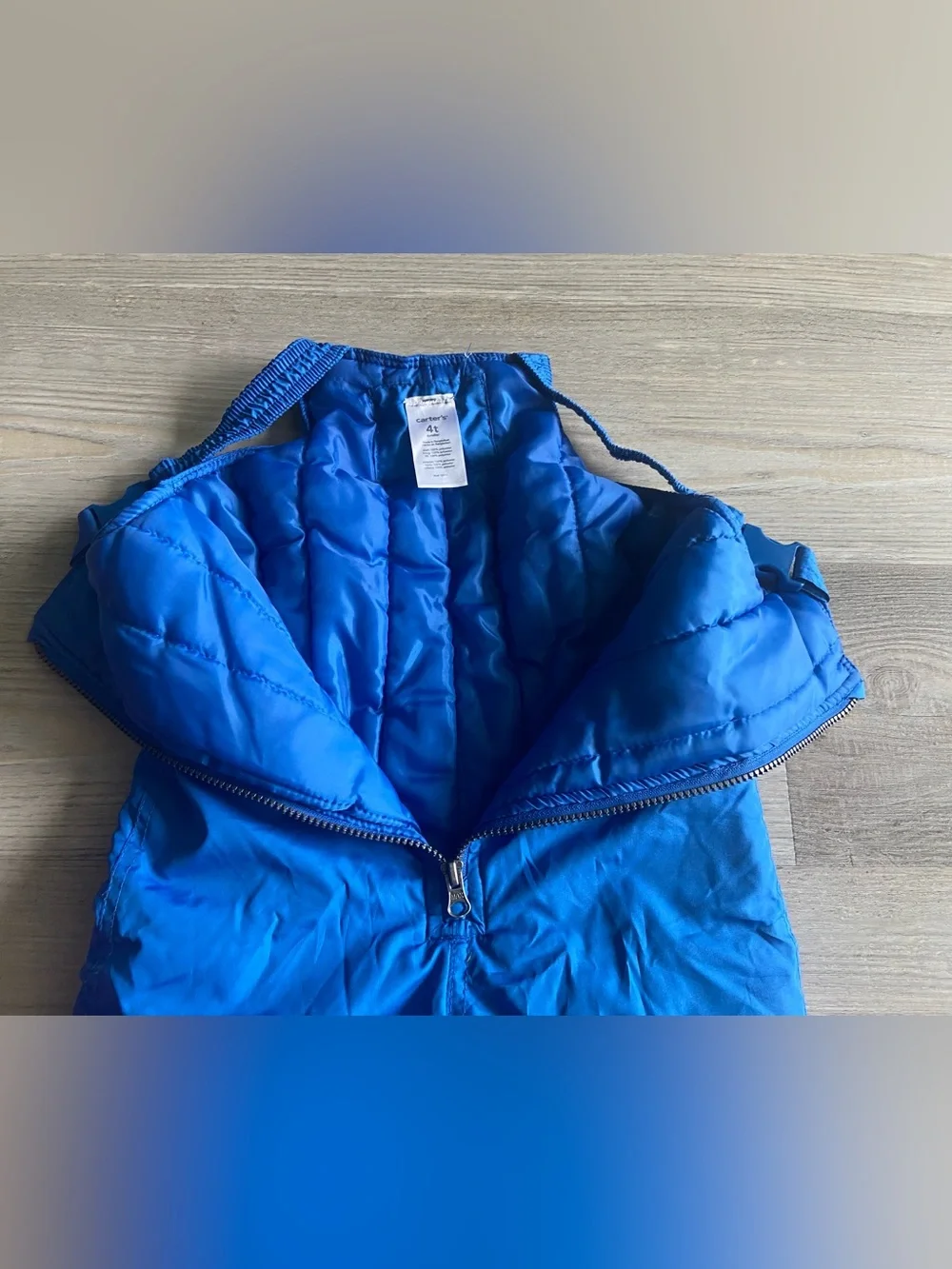 Carter’s Toddler Boys Girls Blue Insulated Winter Snow Bibs Pants Size 4T